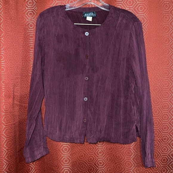 Eileen Fisher Tops - Eileen Fisher Burgundy Blouse Small